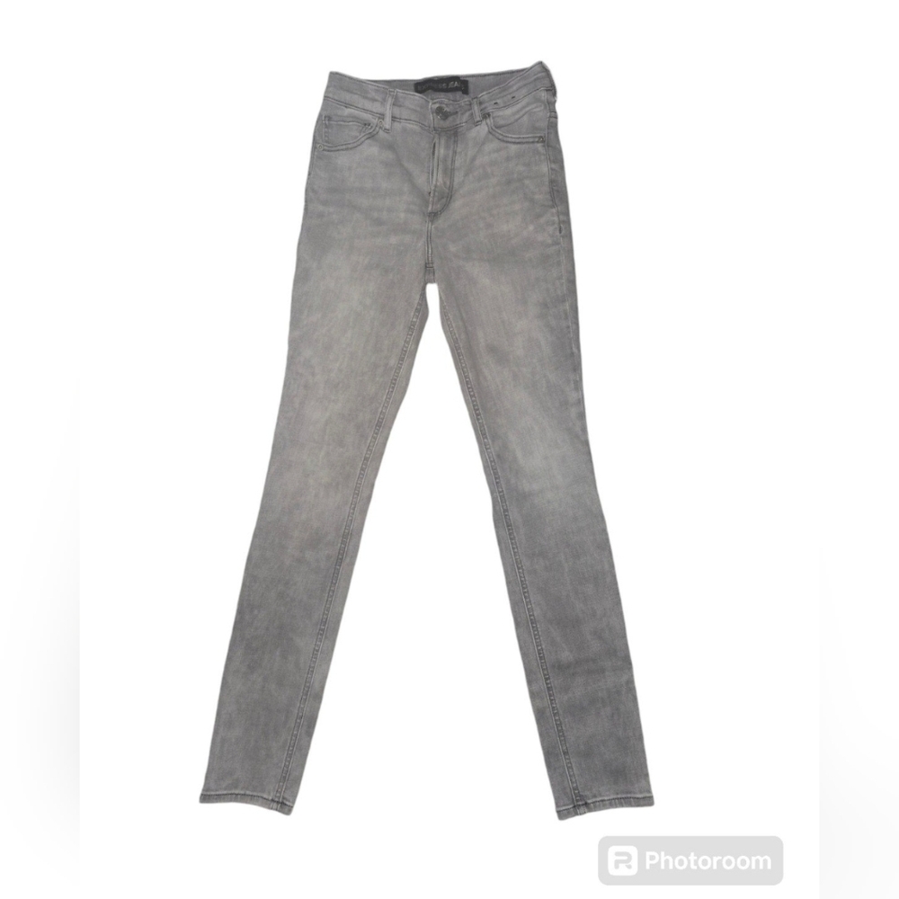 Express Performance Stretch Legging Jean High Rise Grey Wash Sz 2R